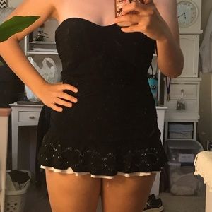 Black one piece swimsuit